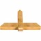 Ekena Millwork Eugene Rough Sawn Timber Gable Bracket, Western Red Cedar, 48"W x 30"H x 6"D x 6"F, 15/12 Pitch GBW048X30X0606EUG00RWR - alternate 2
